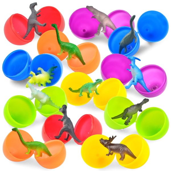 60Pcs Dinosaur Toys Prefilled Easter Eggs