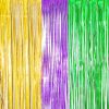 Mardi Gras Fringe Curtains Table Skirt with Garland