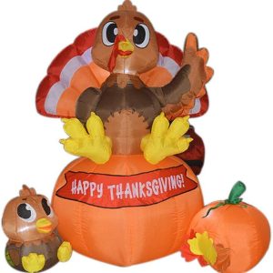5ft Large Thanksgiving Turkey on Pumpkin