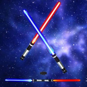 26.5″ LED Light Up Laser Swords 2-in-1 Double Bladed Dual Sabers 2 Pcs
