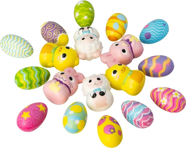 18Pcs Easter Soft and Yielding Slow Rising Toys Set