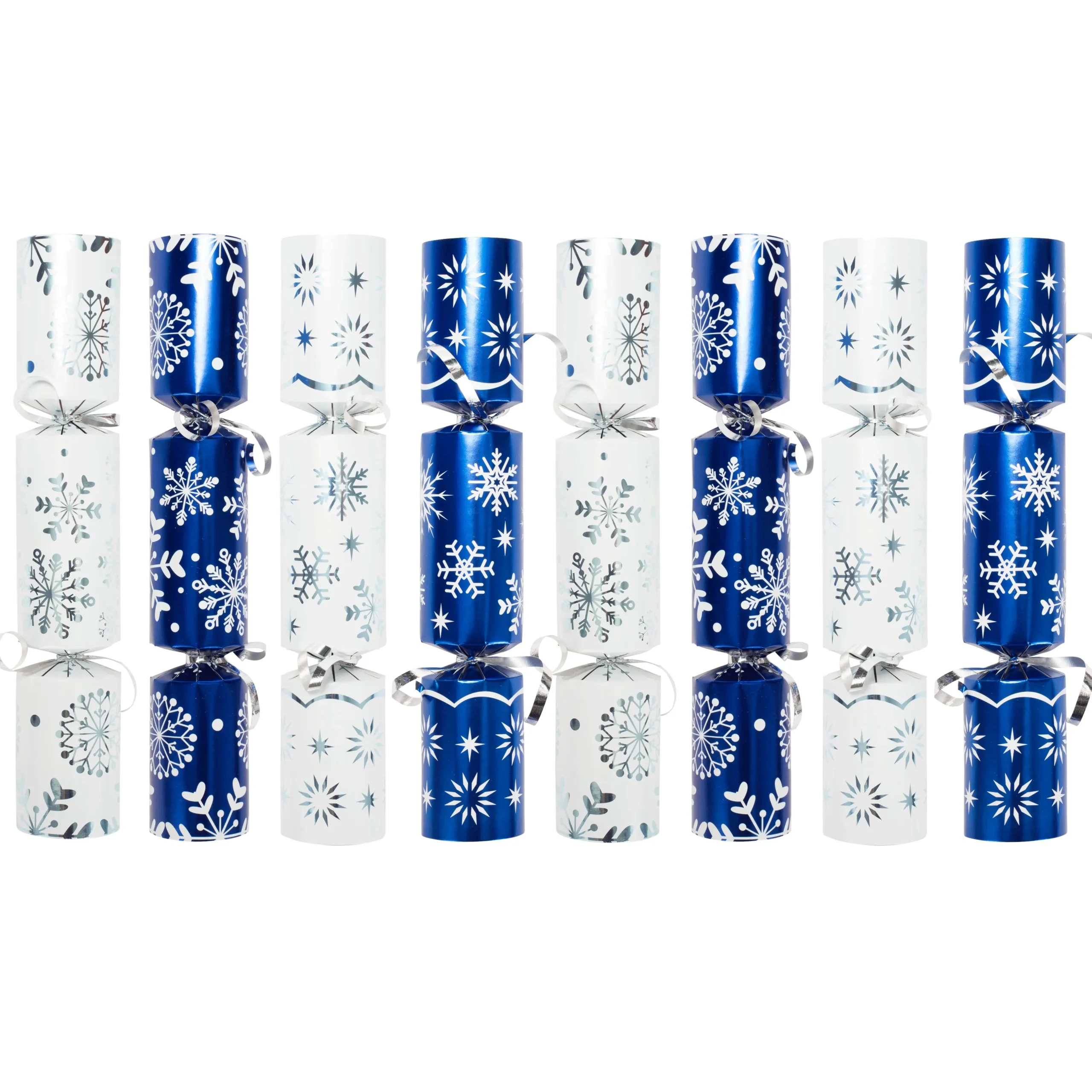 Fun 8pcs Blue and White Snowflake Christmas Party Favors