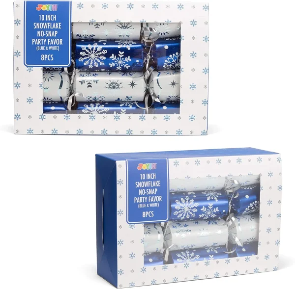 8pcs Blue and White Snowflake Christmas Party Favors