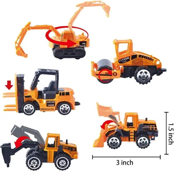 JOYIN 19pcs Die Cast Construction Truck Toy Set