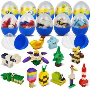 12Pcs Character Building Blocks Prefilled Easter Eggs
