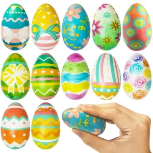 12Pcs Easter Colorful and Squishy Eggs