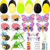 12Pcs Easter Eggs with Insect Bug Figure Craft Kits