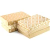 12pcs Foil Golden Patterned Christmas Wrapping Boxes
