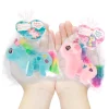 12Pcs Plush Unicorn Toys with with Valentines Day Cards for Kids-Classroom Exchange Gifts