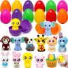 12Pcs Prefilled Easter Eggs with Soft and Yielding Toys