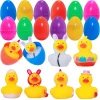 12Pcs Rubber Ducks Prefilled Easter Eggs 3.2in