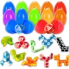 12Pcs Snake Cube Puzzles Prefilled Easter Eggs
