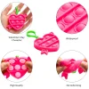 12Pcs Valentines Day Push Bubble Bubble Toys Keychain
