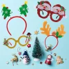 12pcs Christmas Headbands And Glasses Frames Set