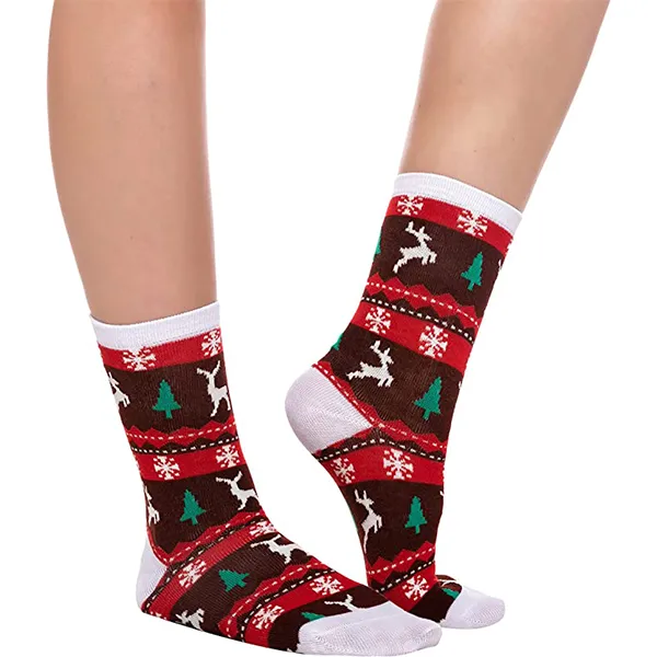 12pcs Soft Cotton Warm Christmas Socks