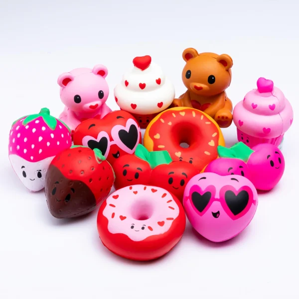 12pcs Valentines  Slow Rising Soft and Yielding Toys