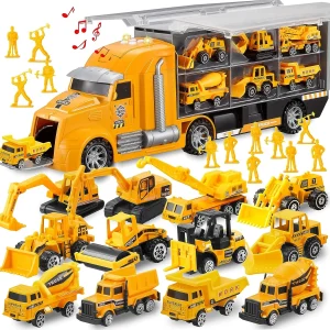 25pcs Diecast Construction Truck Vehicle Toy Set