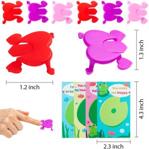 Valentine Jumping Frogs with Cards, 28 PCs