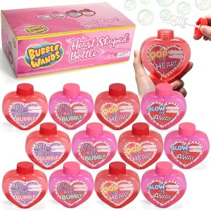 Big Heart-shaped Bubble Wands, 12 Pack