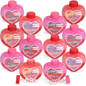 Big Heart-shaped Bubble Wands, 12 Pack