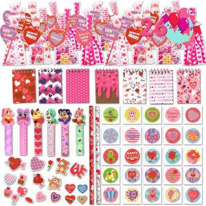Valentine Pre-filled Goody Bag with Stationery, 26 Pack
