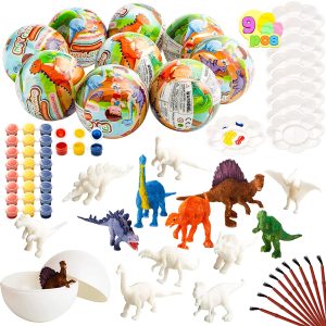9pcs Easter Eggs with Dinosaur Craft Kit