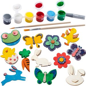 12pcs DIY Easter Wood Magnet Painting Arts and Craft Kits