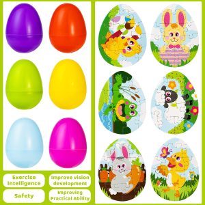 Prefilled Egg with Jigsaw Puzzle, 12 Pcs