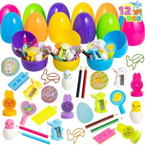Easter Pre-filled Egg with Stationery, 12 Pack