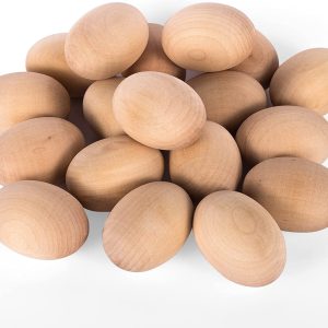 3.15″ Wooden Egg, 18 Pack