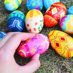 24Pcs  Squishy Toys Easter Eggs with Design
