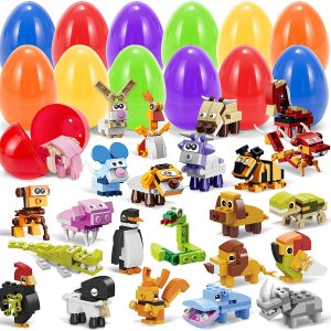 24pcs Easter Eggs with  Animals Building Blocks