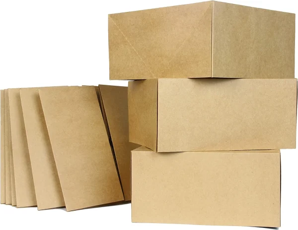 15pcs Four-sided Brown Kraft Gift Boxes Set