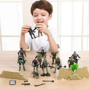 16Pcs Military Soldiers Playset Toy Set