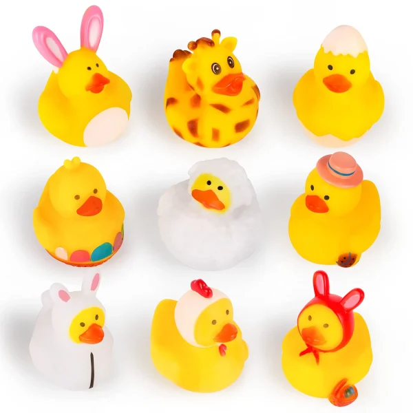 18Pcs Easter Cute Yellow Rubber Duckies