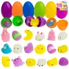 18Pcs 3.15in Glow in the Dark Mochi Squishy Toys Prefilled Easter Eggs for Easter Egg Hunt