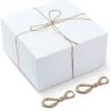 18pcs Plain White Kraft Christmas Folding Gift Box