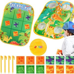 Dinosaur Cornhole Board Toss Game Set