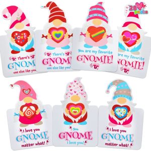 Gnomes Heart Cards with Erasers