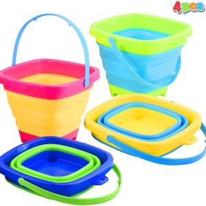 4pcs Collapsible Basket Buckets