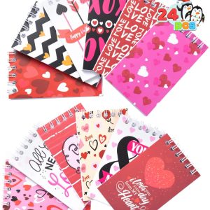 Valentine’s Day Notebook Set, 24 Pcs