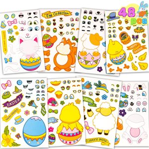 Easter Stickers, 48 Pcs