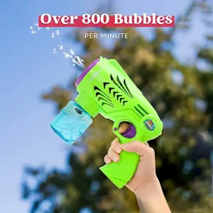 2Pcs Bubble Guns with 4 Bottles Bubble Refill Solutions