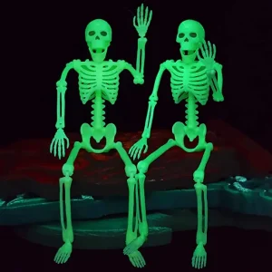 2Pcs Glow in the Dark Skeleton Halloween Decoration