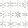 28pcs Glass Snowflake and Icicle Christmas Ornaments