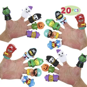 20pcs Halloween-Themed Character Finger Puppets