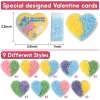 24Pcs Playfoam with Heart Cases and Stickers