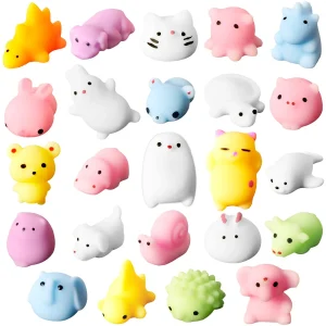 24Pcs Prefilled Easter Eggs with Mochi Squishy Toys