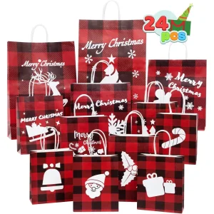 24Pcs Red and Black Gift Bags