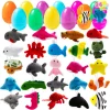 24Pcs Sea Animal Plush Toys Prefilled Easter Eggs 3in